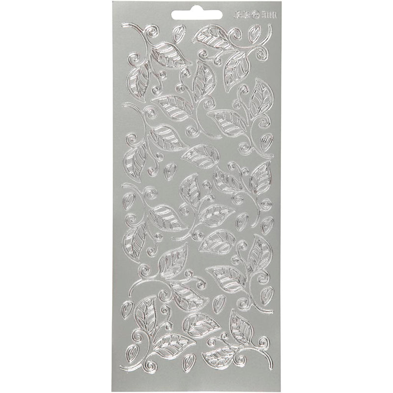 Pegatinas Creativ Company, hojas, hoja 10x23 cm, plata, 1 hoja