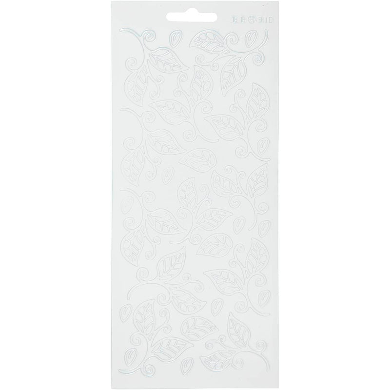 Pegatinas Creativ Company, hojas, hoja 10x23 cm, blanco, 1 hoja