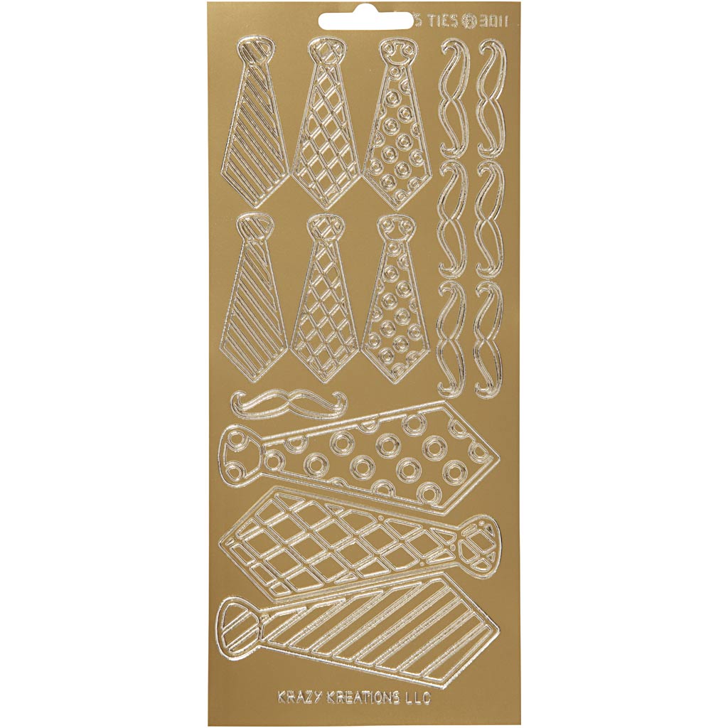 Adesivi aziendali Creativ, fascette, foglio 10x23 cm, oro, 1 foglio