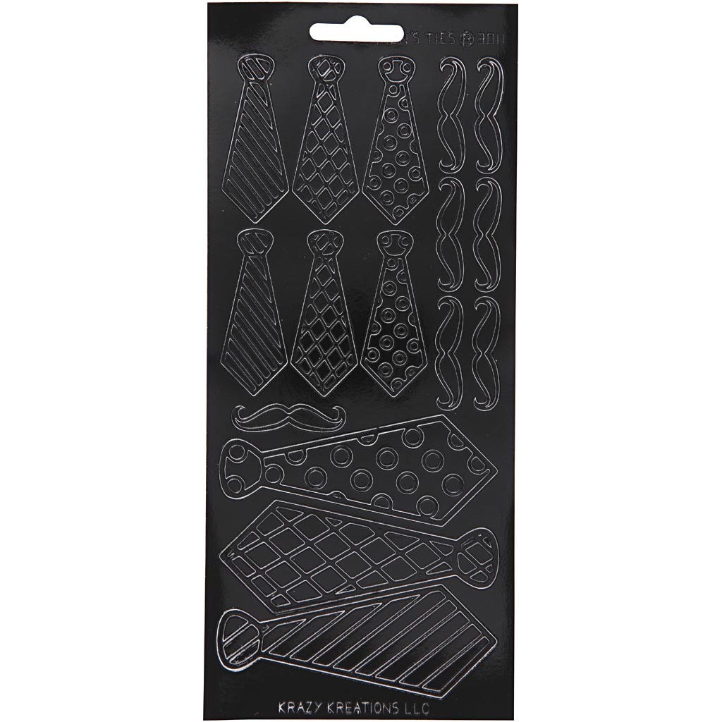 Adesivi aziendali Creativ, fascette, foglio 10x23 cm, nero, 1 foglio