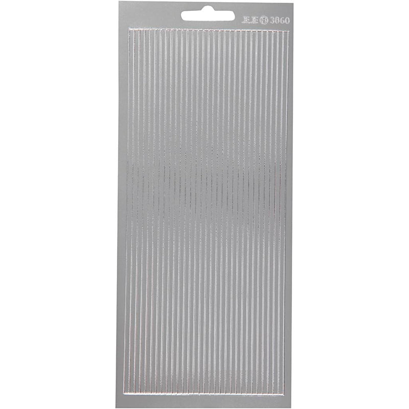 Pegatinas de empresa Creativ, cenefas, hoja 10x23 cm, plata, 1 hoja