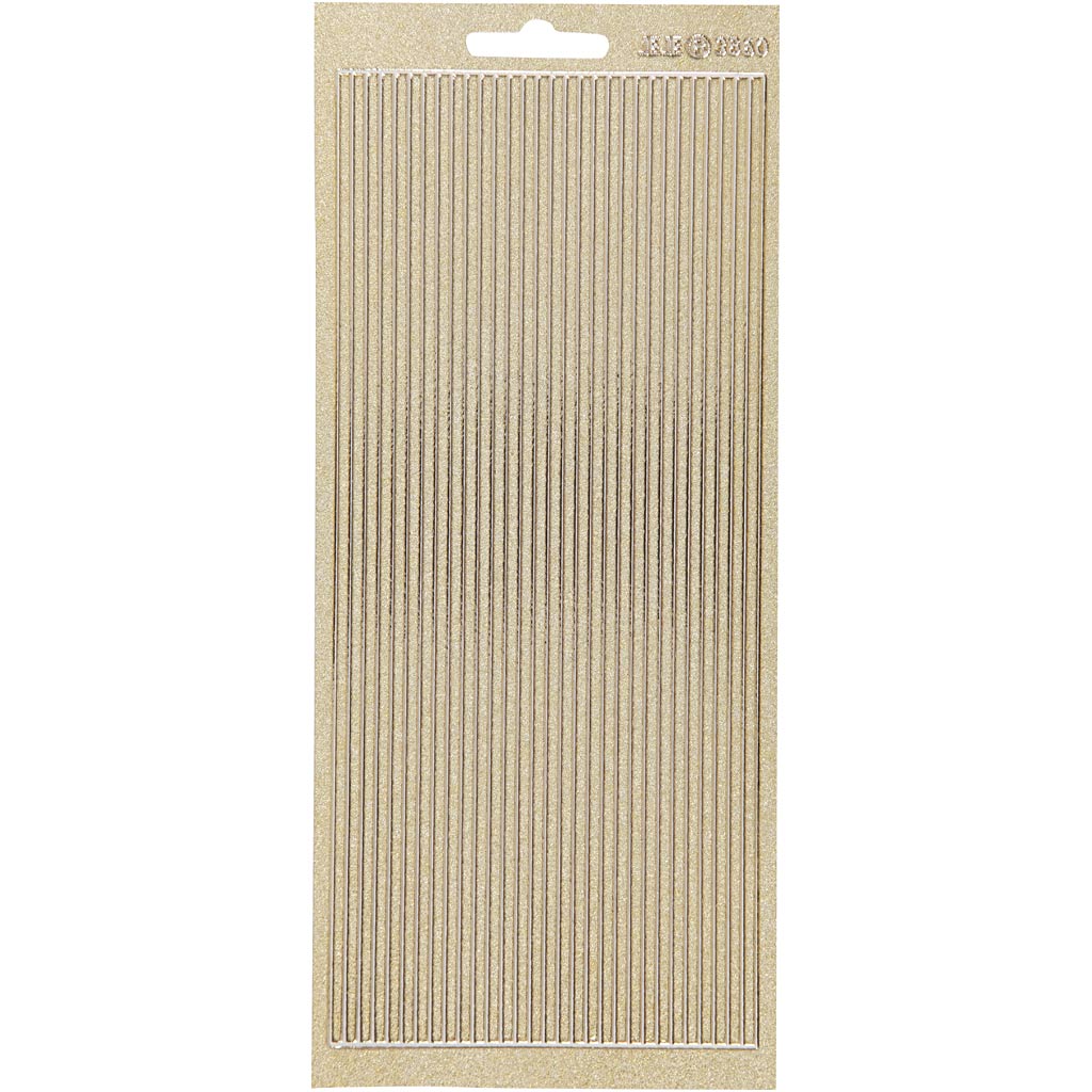 Adesivi aziendali Creativ, bordi, foglio 10x23 cm, oro, 1 foglio