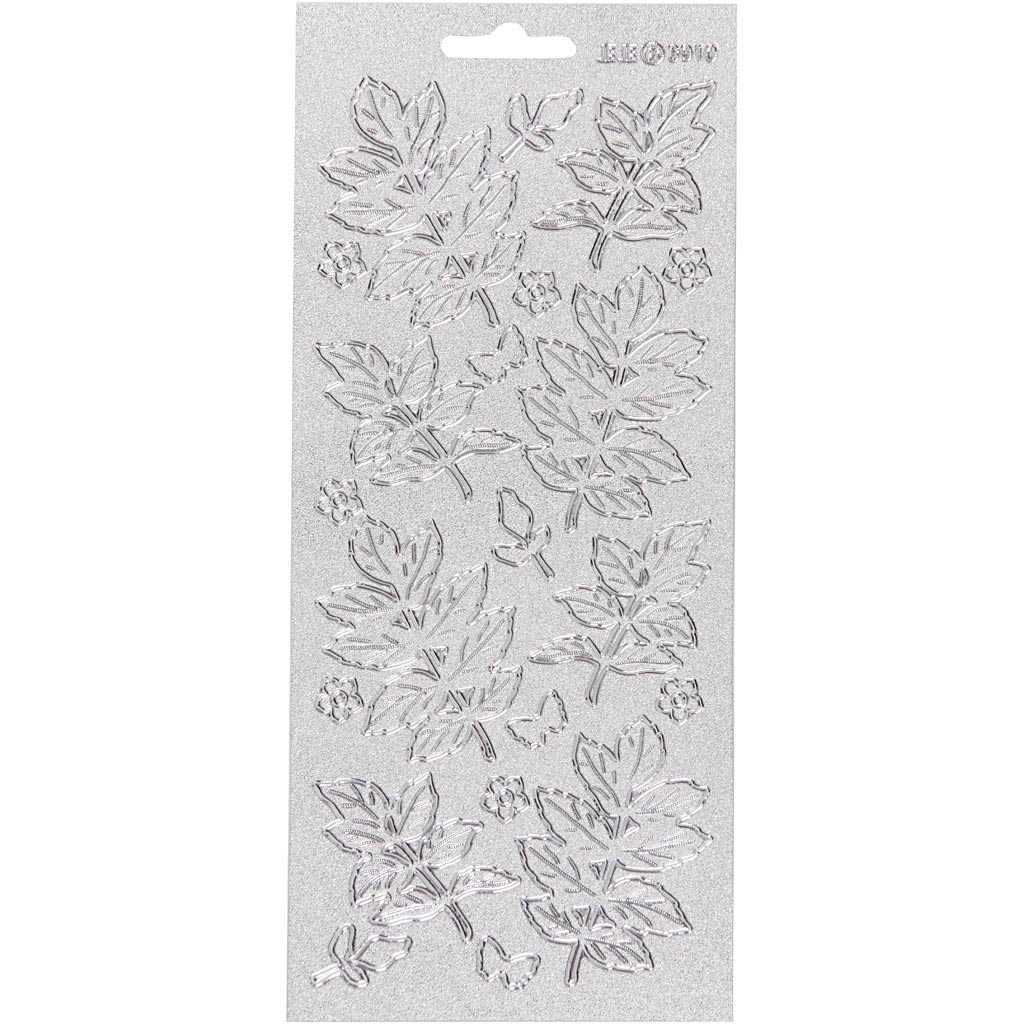 Pegatinas Creativ Company, hojas, hoja 10x23 cm, plata, 1 hoja