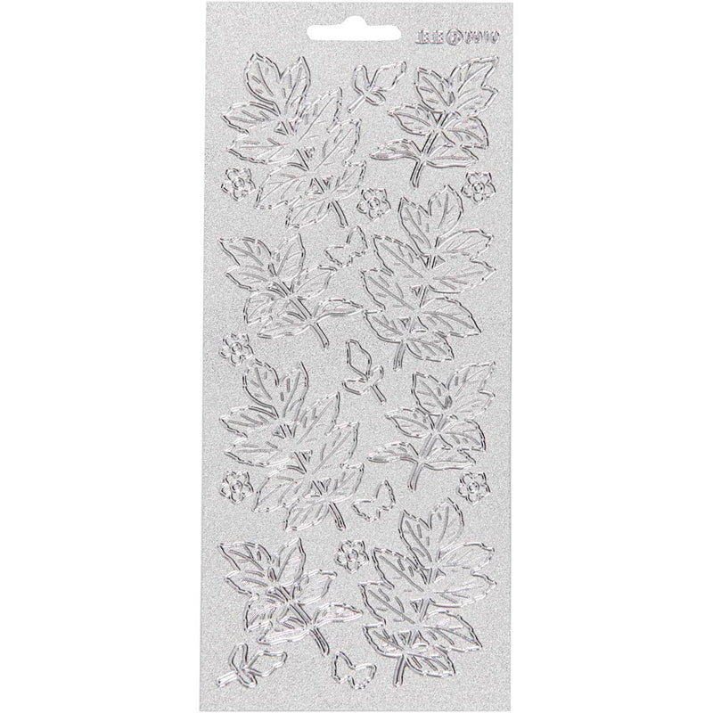 Pegatinas Creativ Company, hojas, hoja 10x23 cm, plata, 1 hoja