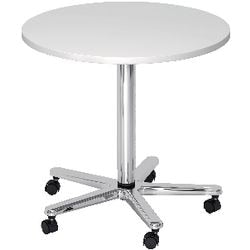 Bach conference table hammerer vst08 w c melamine-coated chipboard white chrome