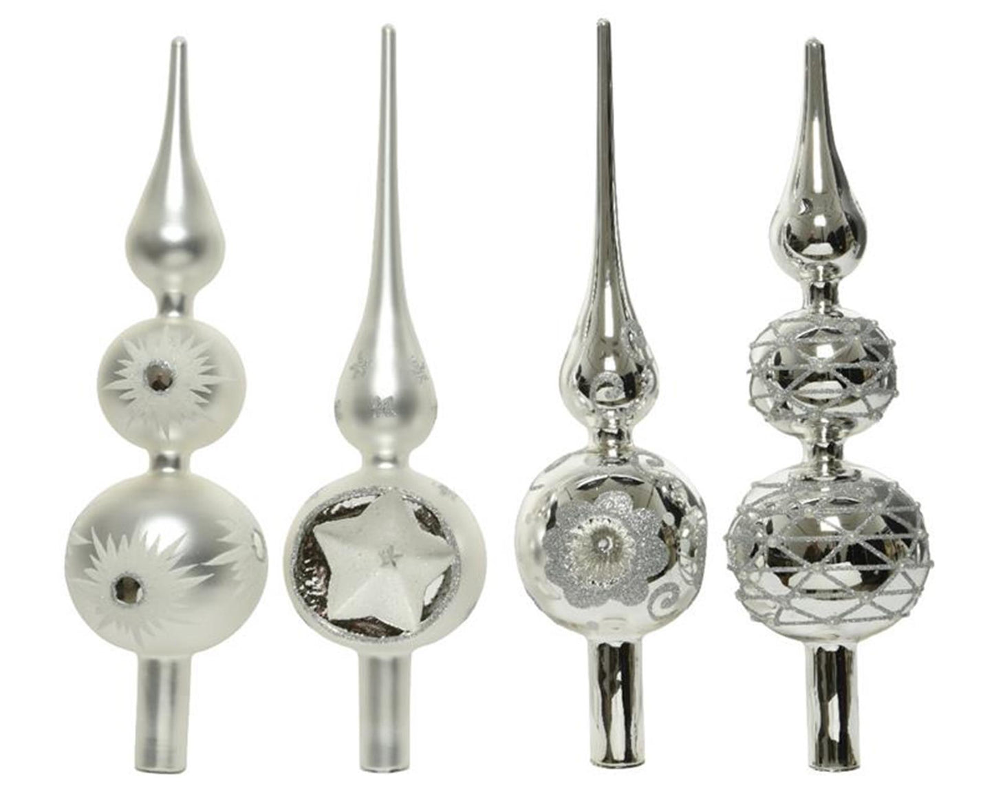 Decoris picco vetro argento 31cm