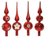Decoris piek van glas in kerstrood rood dia8x31cm - afbeelding 1