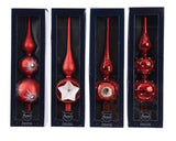 Decoris piek van glas in kerstrood rood dia8x31cm - afbeelding 2