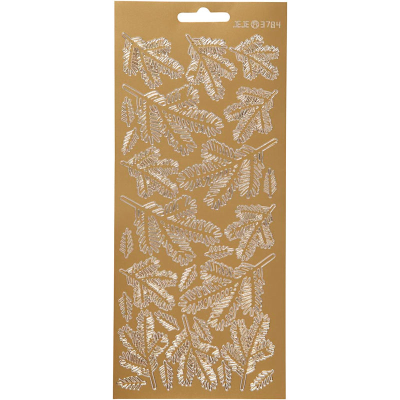 Pegatinas Creativ Company, ramitas, hoja 10x23 cm, dorado, 1 hoja