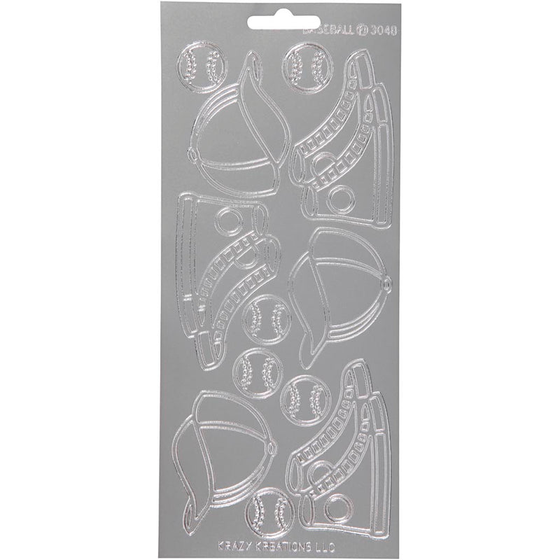 Pegatinas de empresa Creativ, deporte, hoja 10x23 cm, plata, 1 hoja