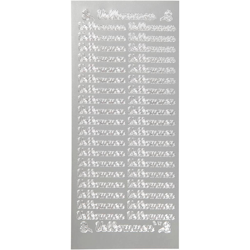 Pegatinas Creativ Company, cuencos, hoja 10x23 cm, plata, 1 hoja