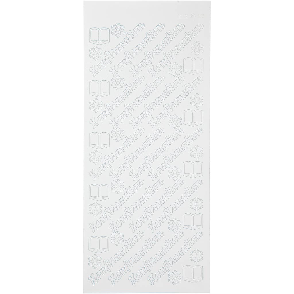 Adesivi aziendali Creativ, cresima, foglio 10x23 cm, bianco, 1 foglio