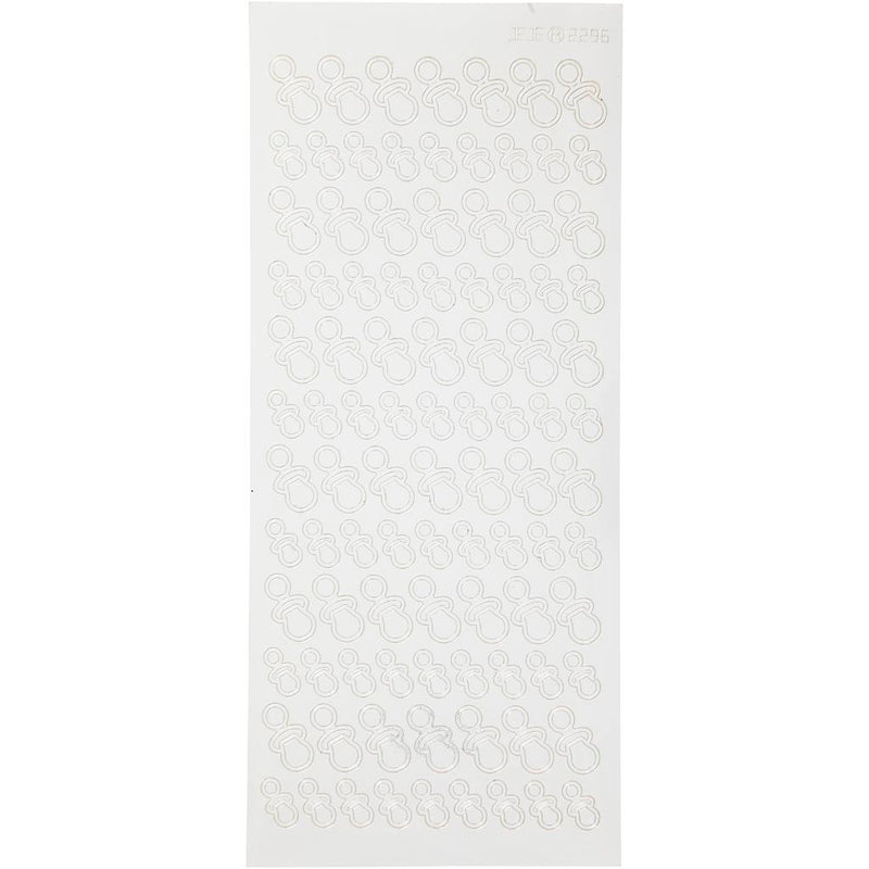 Pegatinas de empresa Creativ, chupetes, hoja 10x23 cm, blanco, 1 hoja