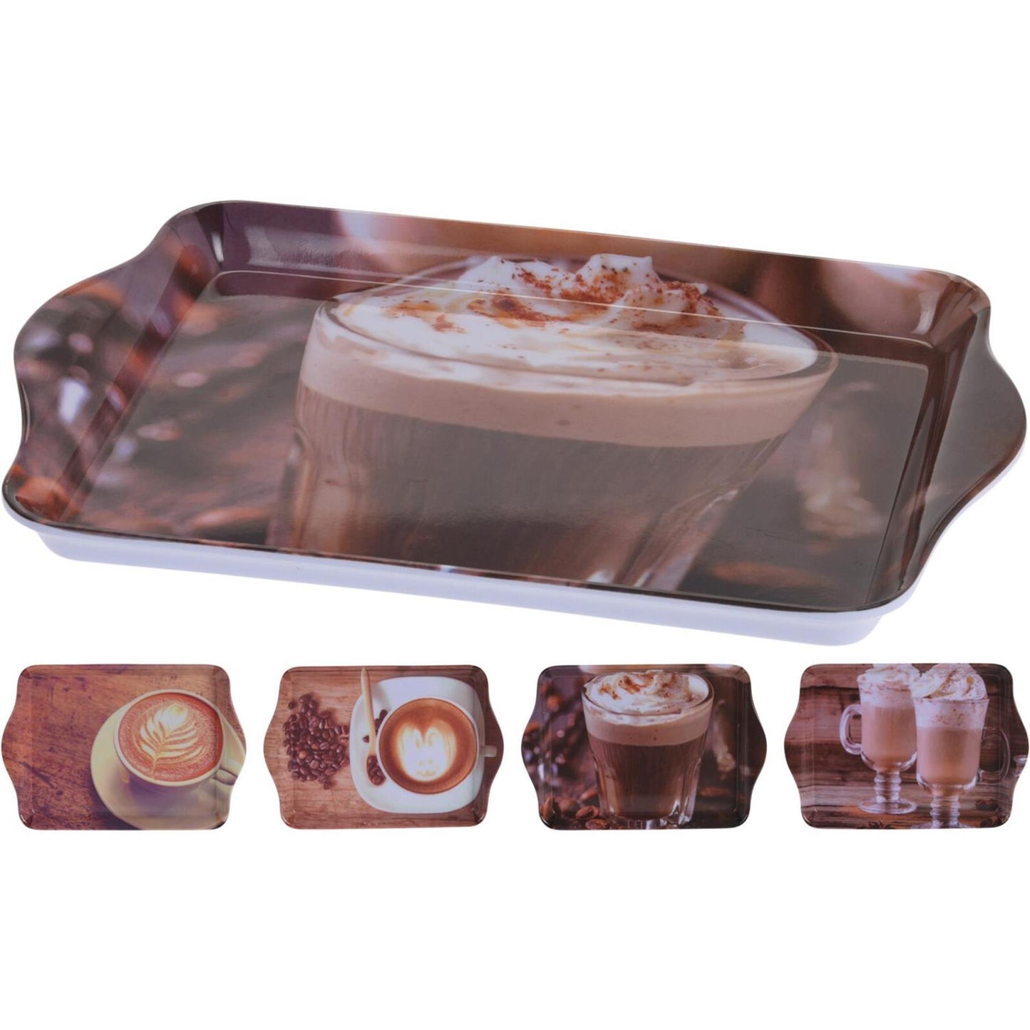 Excelente bandeja para el hogar diseño café melamina 21x14cm