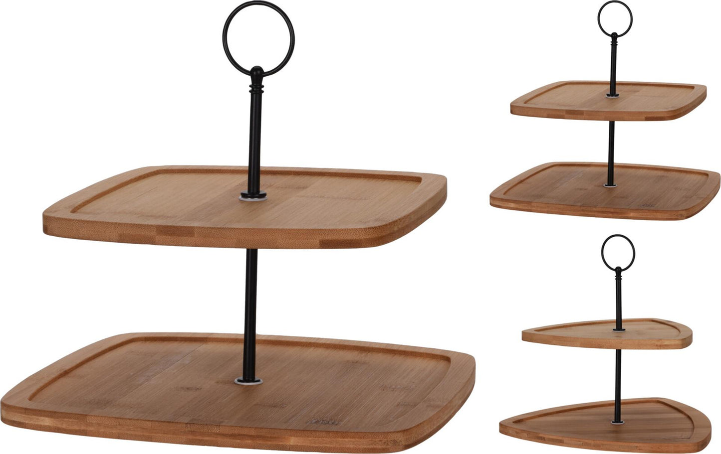Home styling etagere bambù 2 strati