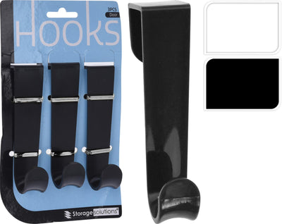 Soluzioni portaoggetti ganci per porta in plastica set da 3 pezzi 12 cm