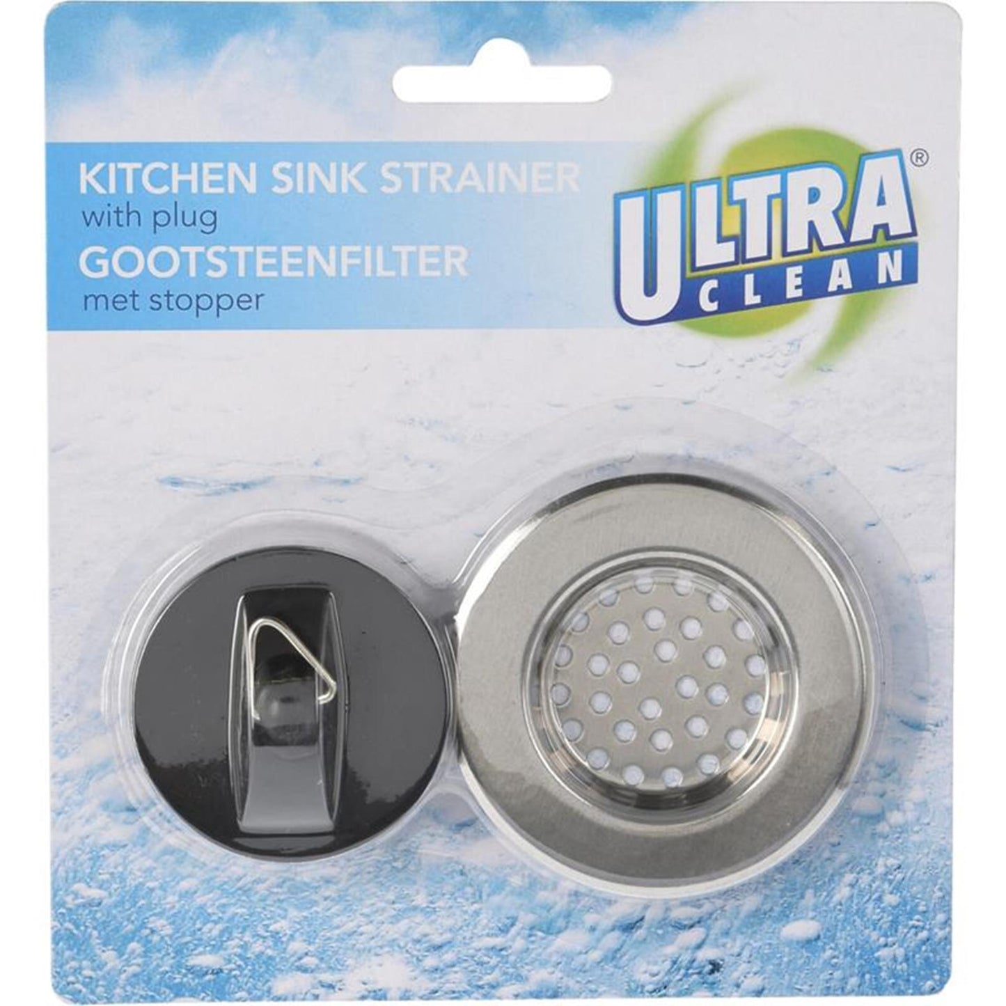 Excelente colador de fregadero para artículos para el hogar con tapón en tarjeta.