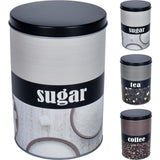 Excellent houseware voorraadblik coffee tea sugar ø10,5xh15cm - afbeelding 1