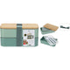 Excellent houseware grote lunchbox gemaakt met bamboe 18x10,6cm