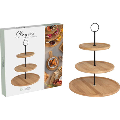 Excellent houseware etagere bamboe 3-laags