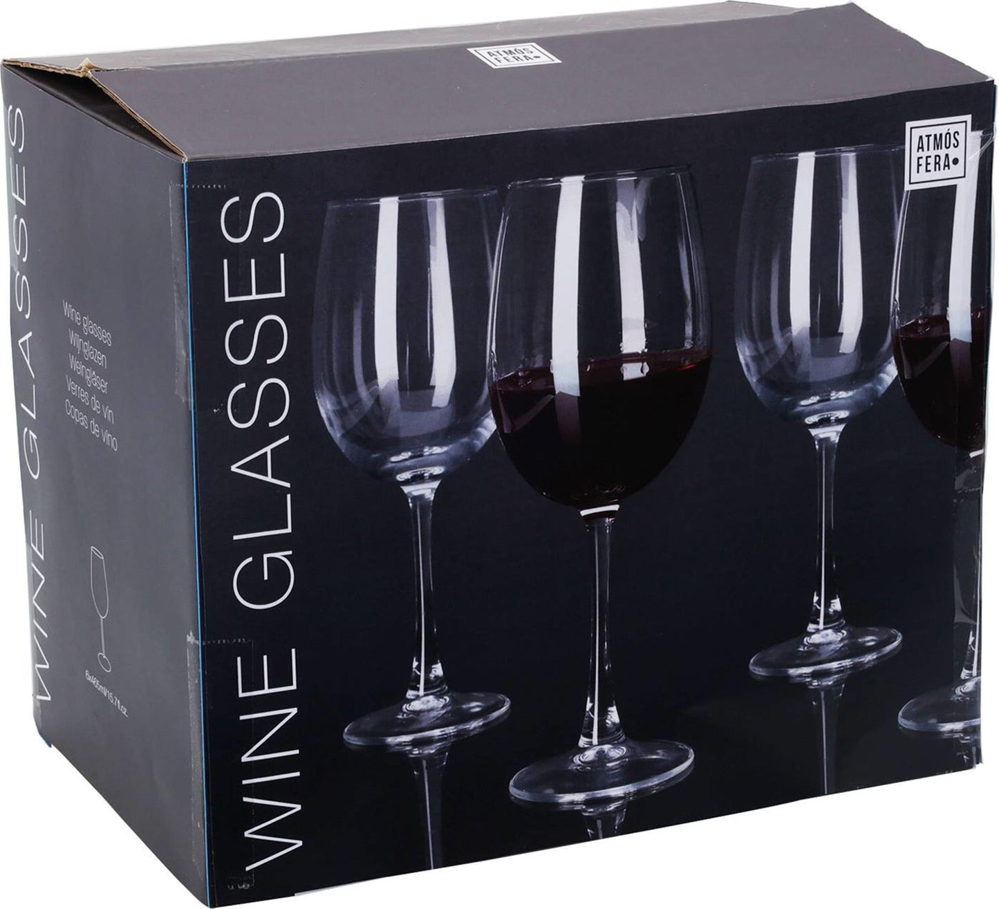 Atmos fera set bicchieri vino rosso 6 pezzi 465ml