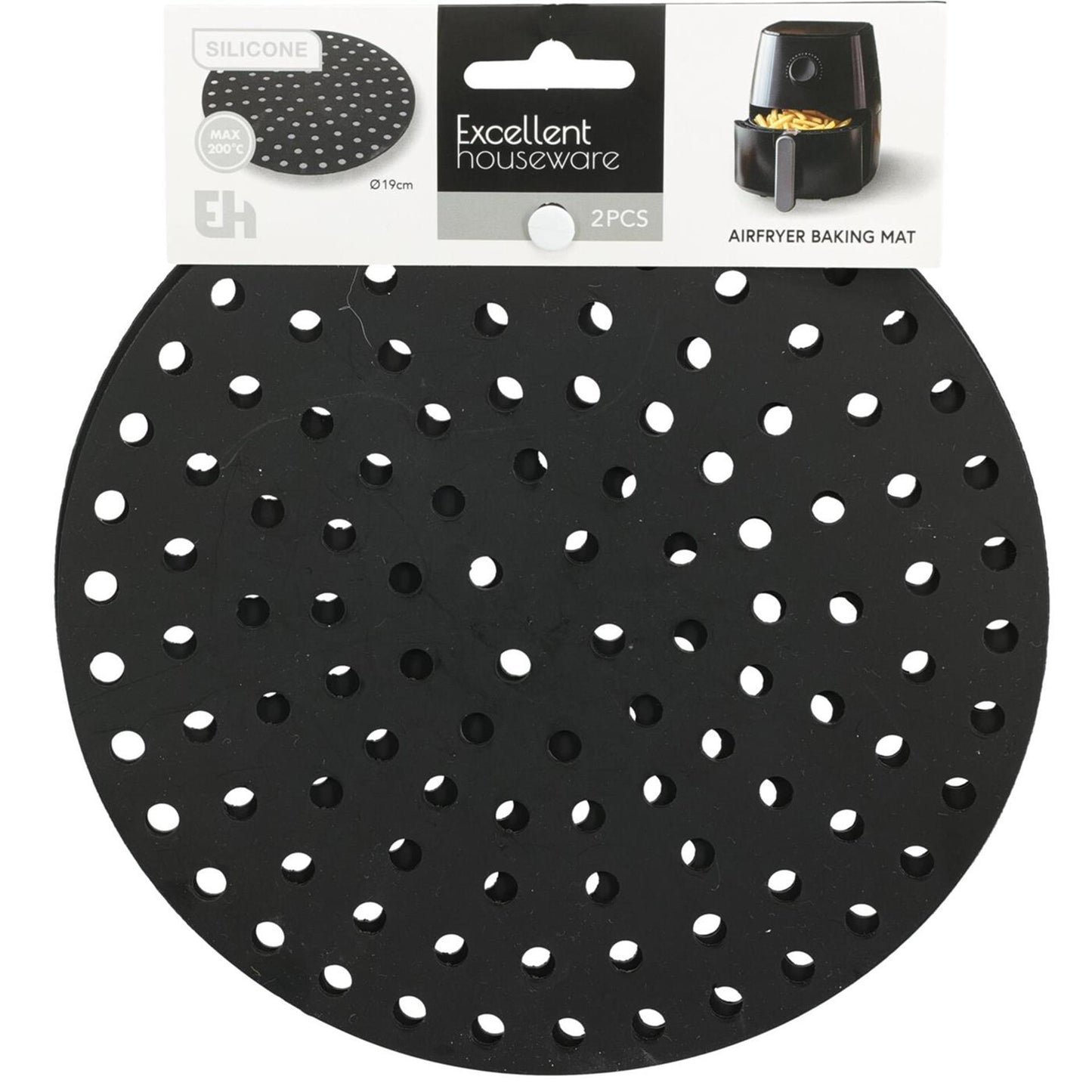 Eccellente friggitrice per casalinghi in silicone opaco ø19,4 cm nero