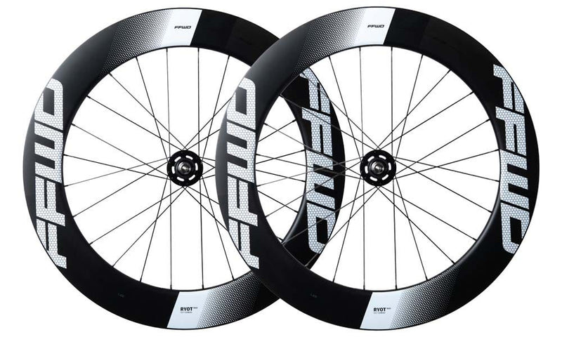 Set di ruote Sapim ffwd ryot77 pista 77mm mozzo ffwd bianco e nero