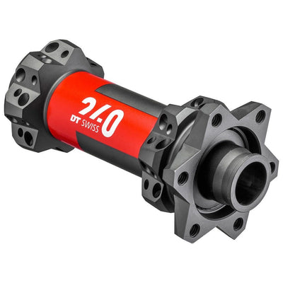 Buje delantero DT Swiss Buje delantero 240 Disco de 6 pernos Eje pasante de 15 mm de tracción recta de 28 orificios