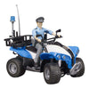 Bruder Bworld Police Quad con oficial de policía y accesorios