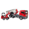 Bruder Man TGS con Rolcontainer e Schäffer Compact Charcher