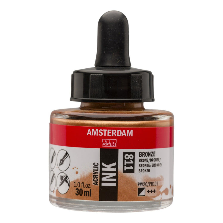 Amsterdam all acrylics amsterdam • acrylinkt fles 30 ml brons 811