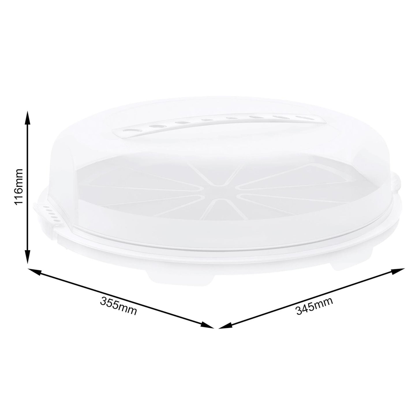 Rotho Fresh Cake Box 35,5 cm Bianco trasparente