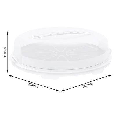 Rotho Fresh Cake Box 35.5 cm White Transparent