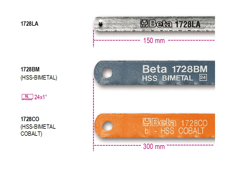 Beta 1728co sega lama cobalto 300 mm per staffa della sega