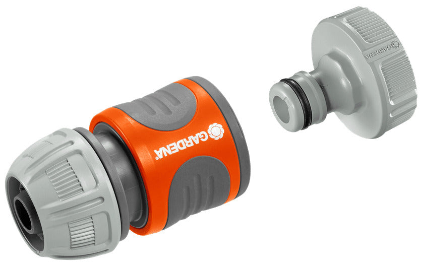 Gardena aansluitset voor pompen 13 mm (1 2 ) slang slangstuk (grijs oranje, 1750-20)