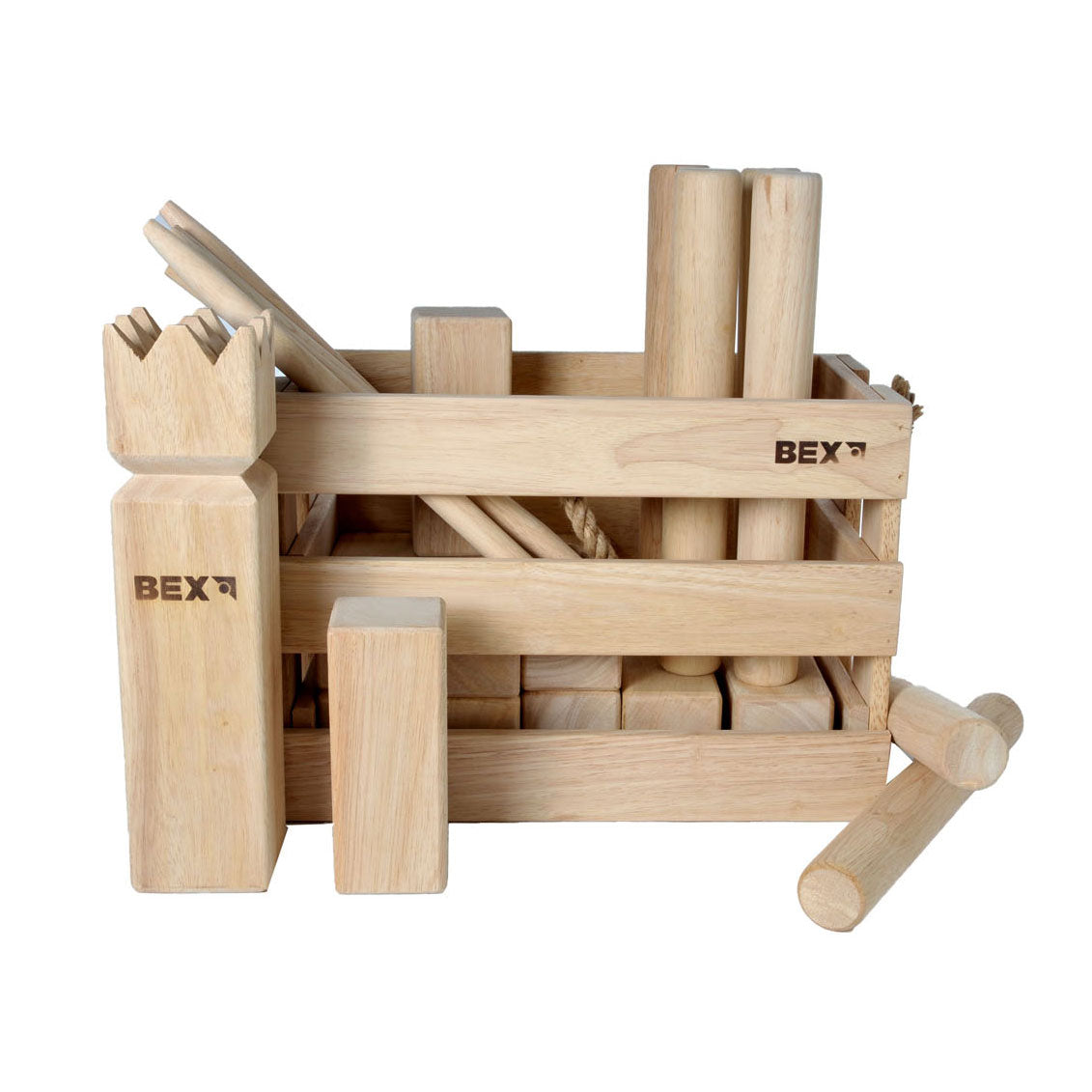 Kubb in scatola di legno