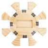 Engelhart domino mexican train accessoires set - 8 metalen treintjes - houten station - scoreblok -