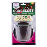 Longfield pokerbeker met deksel – inclusief 2 sets dobbelstenen (16 mm) – dobbelset – klassiek dobbelspel familiespel – engelhart - afbeelding 2