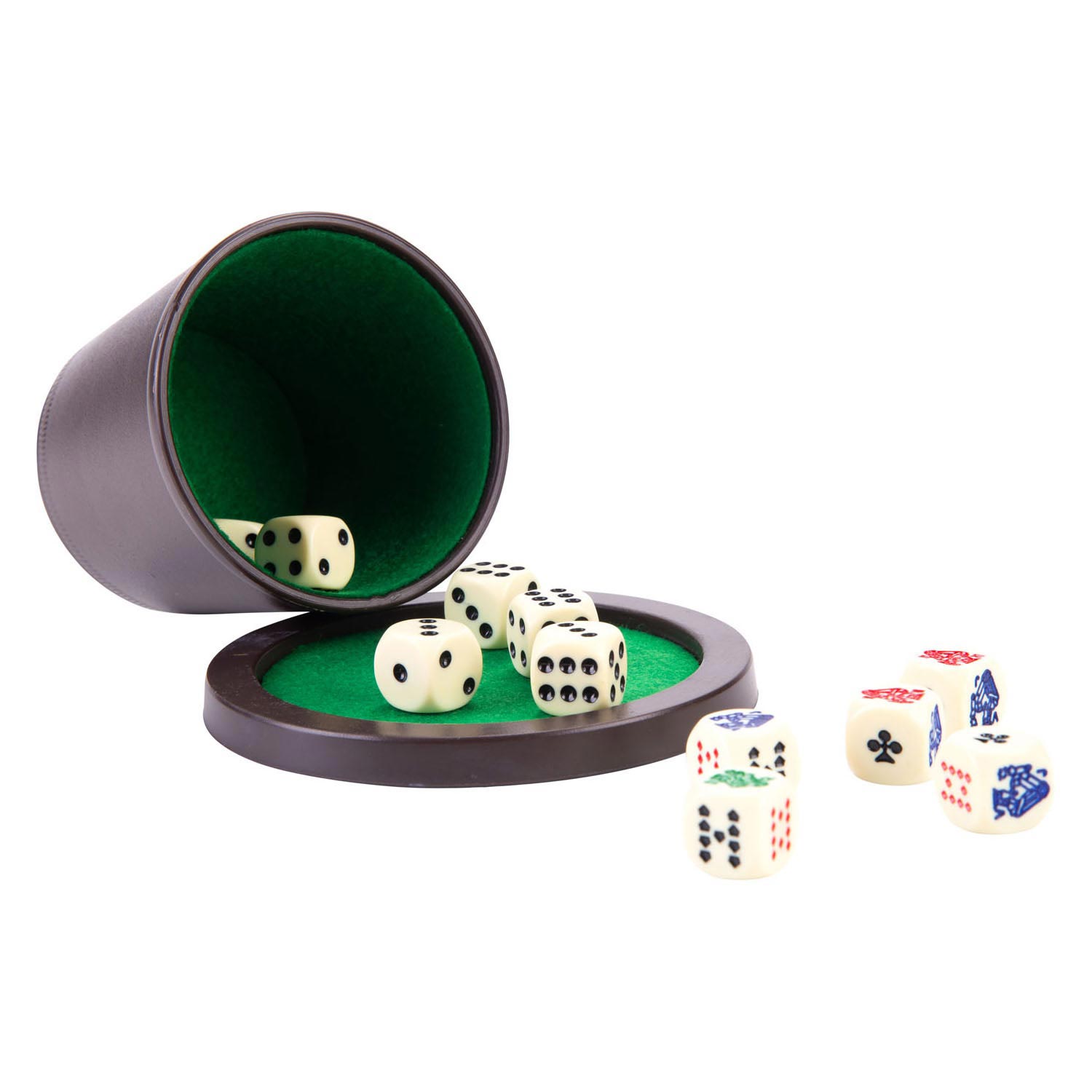 Copa de póker con tapa y dados