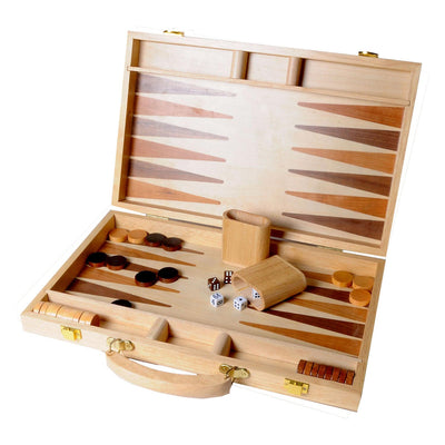 Backgammon madera marrón 48 x 38 cm