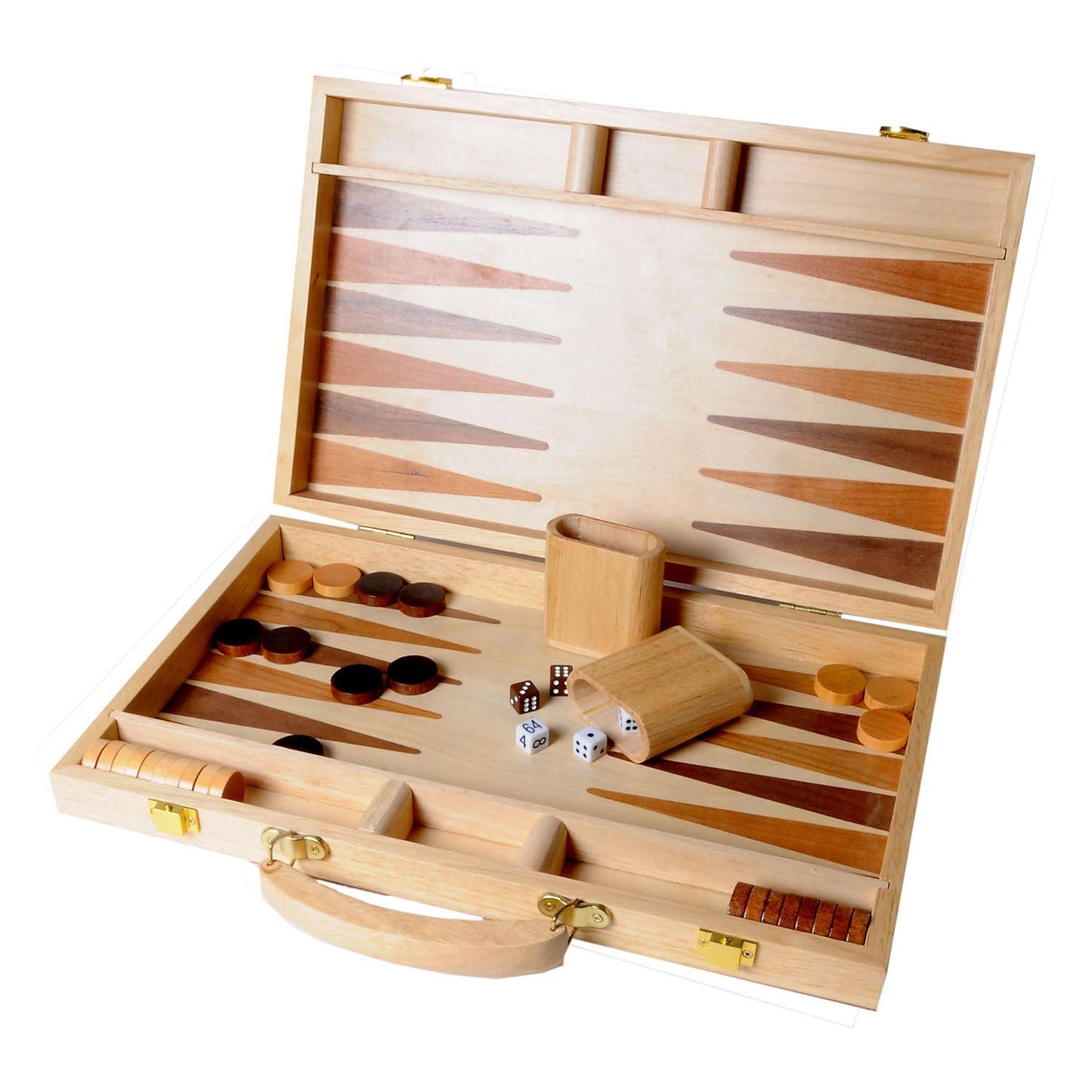 Engelhart backgammon 15 hout ingelegd