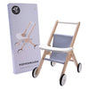 Angel toys houten poppenwandelwagen grijs blauw