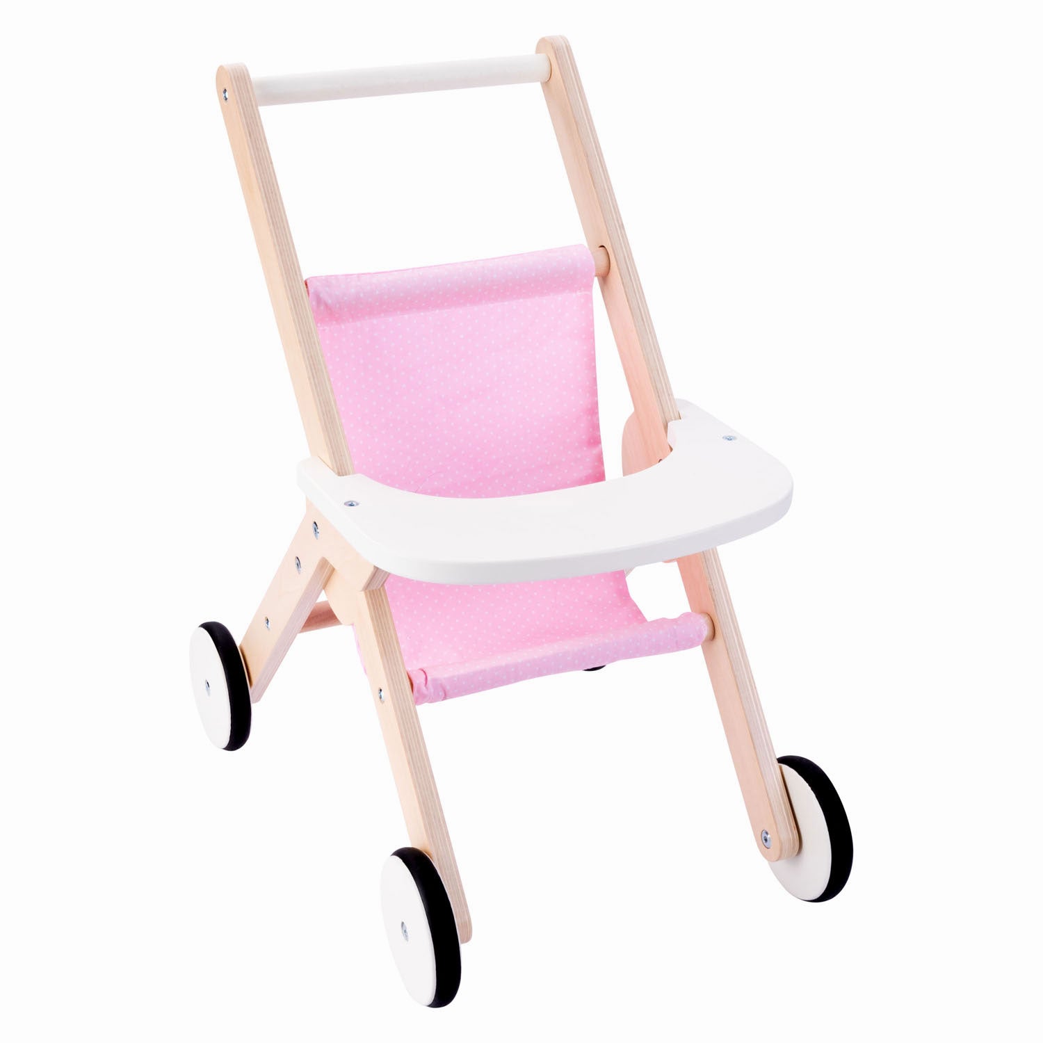 Camión de muñeca de madera rosa rosa
