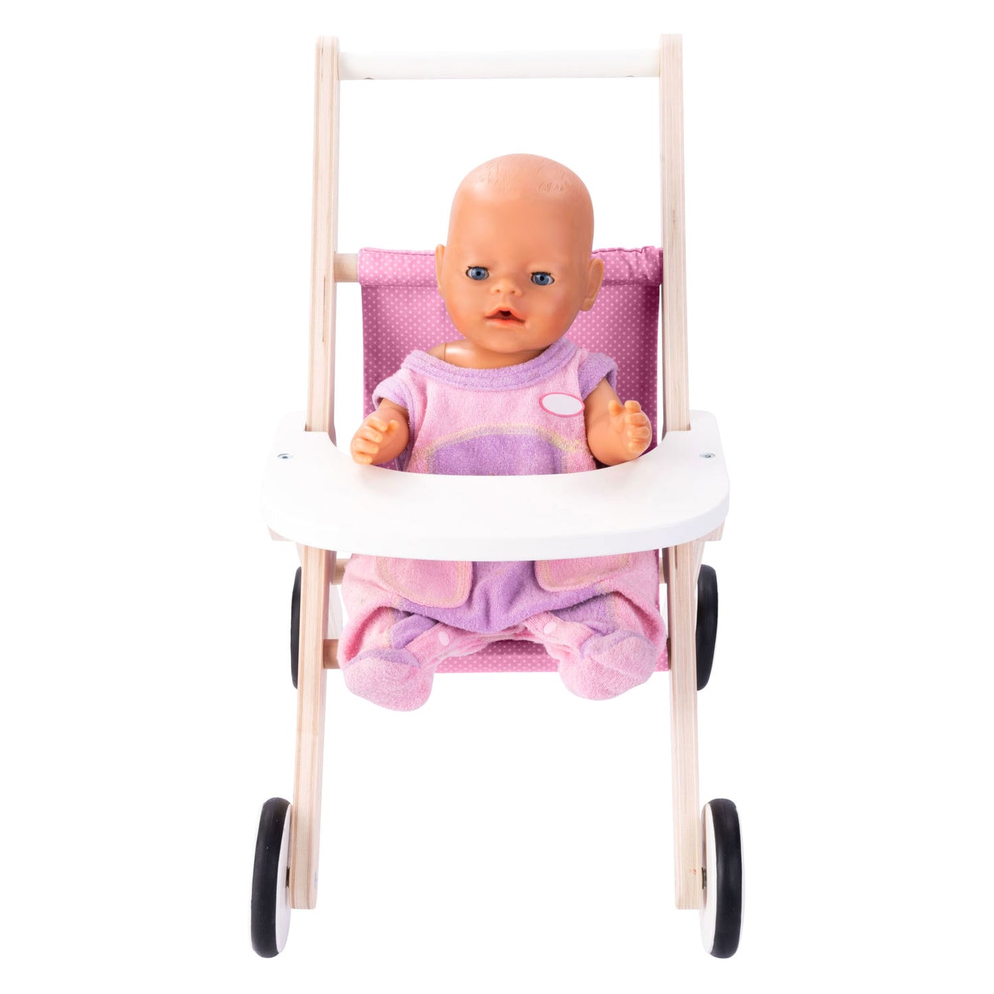 Camión de muñeca de madera rosa rosa