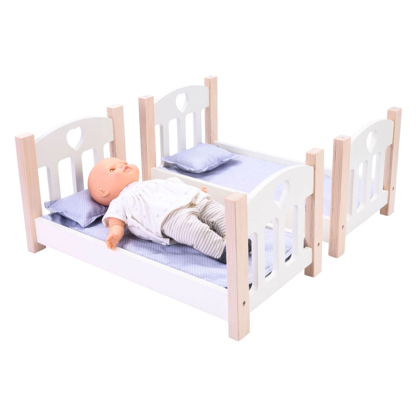 Bambole letto a castello grigio bianco