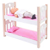 Poppen stapelbed roze wit