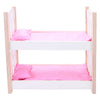 Poppen stapelbed roze wit