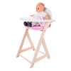 Silla de muñeca rosa blanco