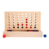 Longfield vier op een rij – strategisch spel – hout – rode en blauwe stenen – klassiek denk- en strategiespel – engelhart - afbeelding 3
