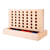 Longfield vier op een rij – strategisch spel – hout – rode en blauwe stenen – klassiek denk- en strategiespel – engelhart - afbeelding 4